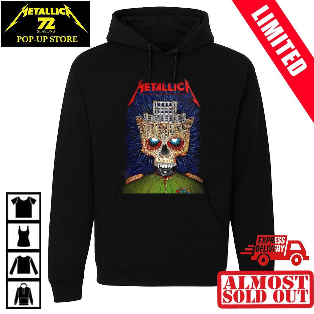 Metallica Shirt Arena Nationala Bucharest Romania Wednesday May 13 2026 – M72 Tour Venue Merch Tee – Parliament Crown Skull By Matei Apostolescu