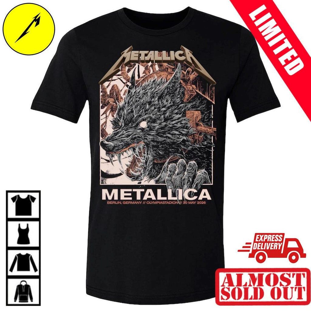 Metallica Tour 2026 Berlin Official Pop-Up Shop Shirt By Collin Estrada