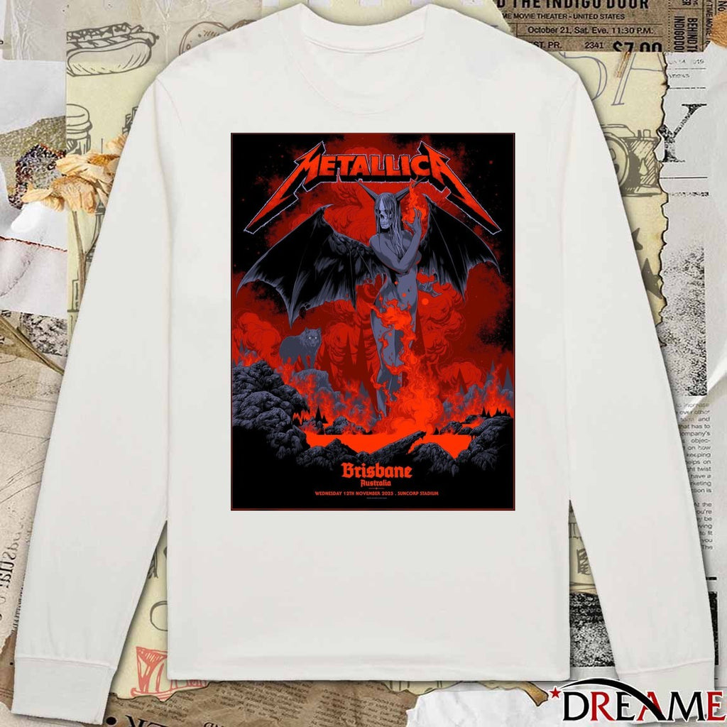 Metallica’s M72 World Tour November 12 2025 at Suncorp Stadium Brisbane Australia Poster t-shirt