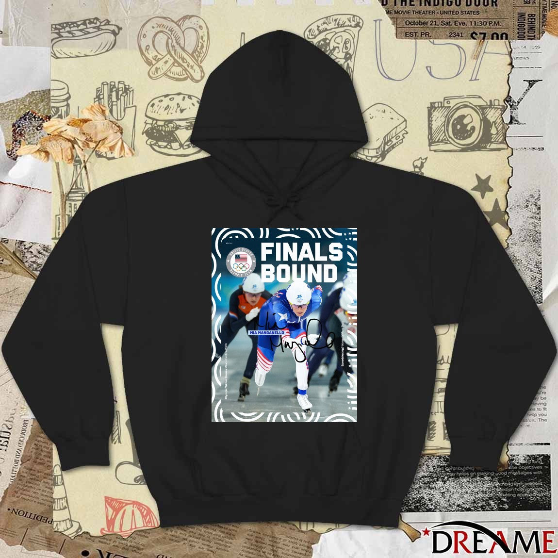Mia Manganello Finals Bound Women’s Mass Start Olympic Winter Games Milano Cortina 2026 Signature Poster t-shirt