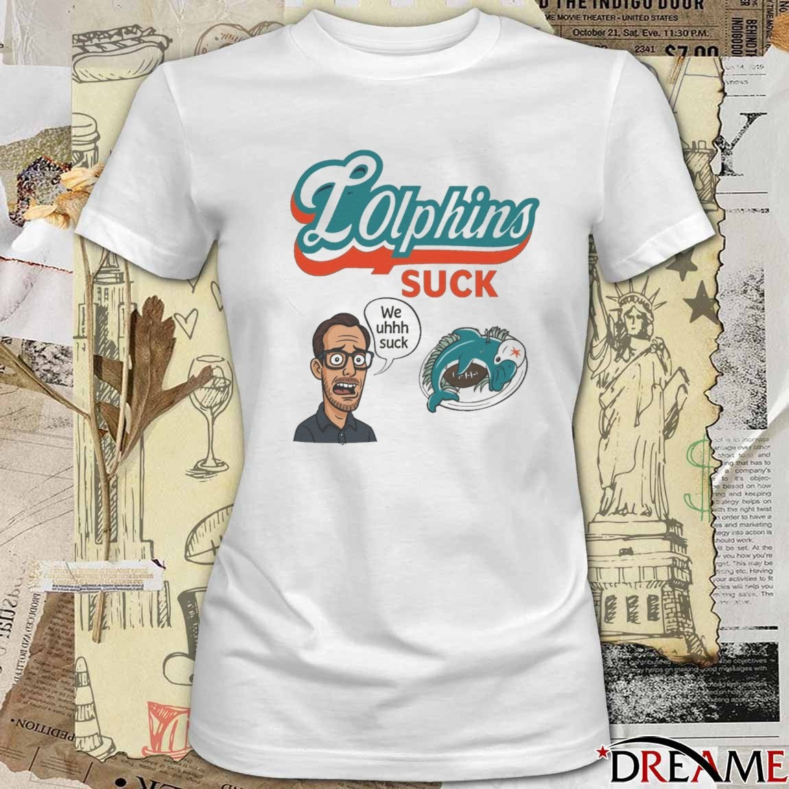 Miami Dolphins Lolphins We Uhhh Suck t-shirt