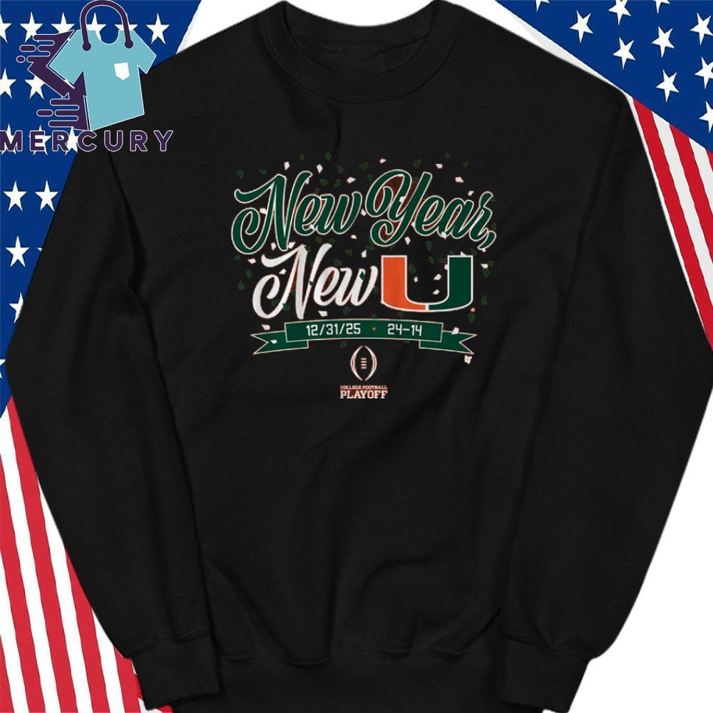 Miami Football CFP New Year, New U Shirt