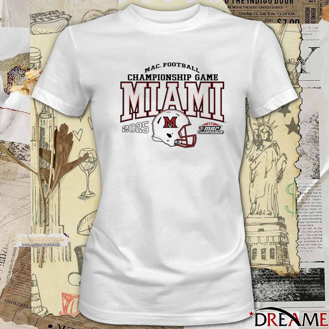 Miami RedHawks 2025 MAC Football Championship Game Helmet t-shirt