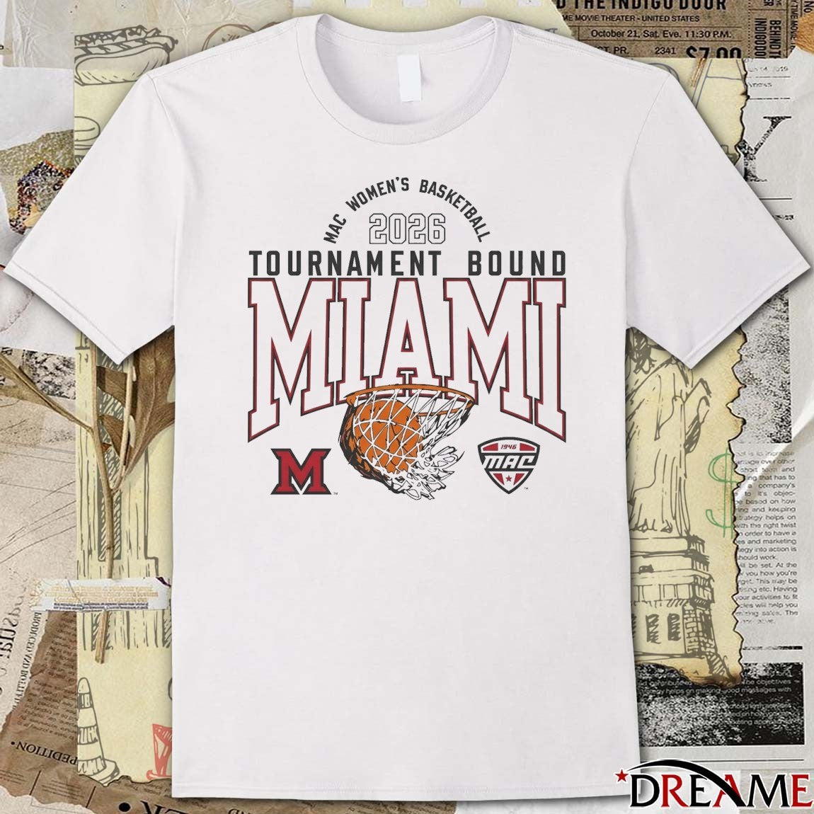 Miami University Women’s Basketball 2026 Mid-American Conference Tournament Bound t-shirt