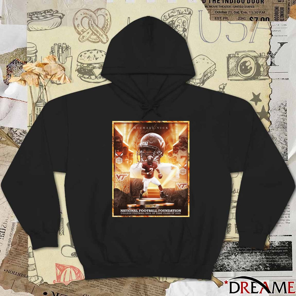 Michael Vick National Football Foundation NFF College Football Hall of Fame Class of 2025 Poster t-shirt