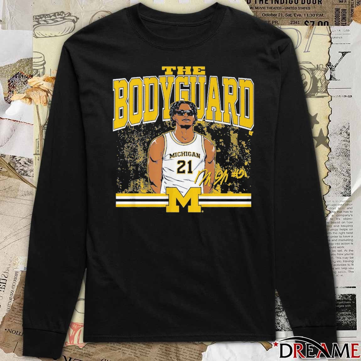 Michigan Wolverines Basketball Morez Johnson Jr. The Bodyguard Signature t-shirt