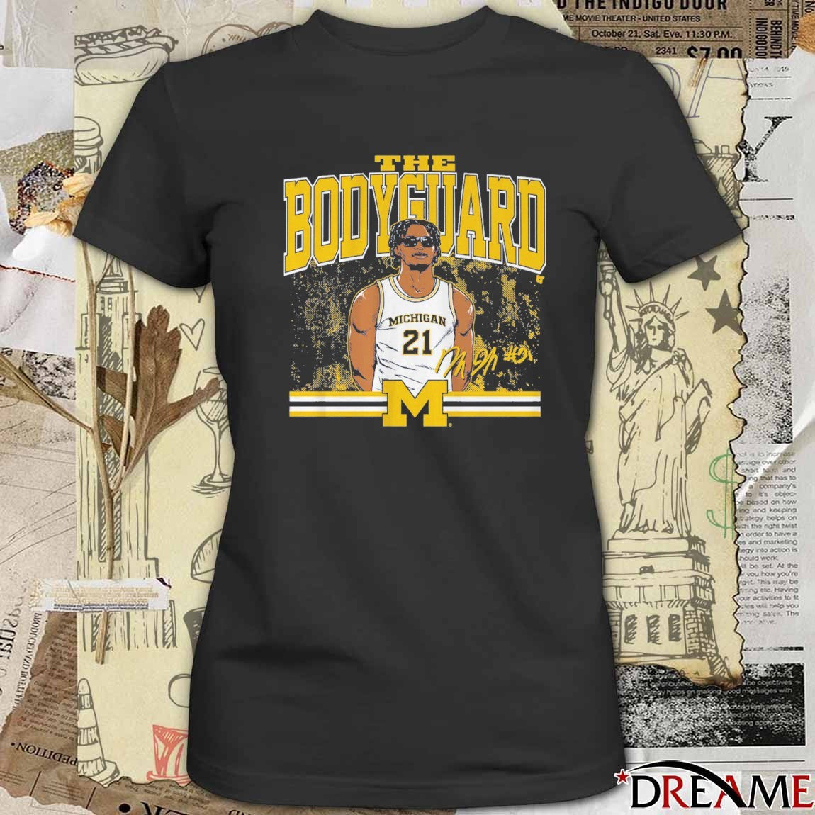 Michigan Wolverines Basketball Morez Johnson Jr. The Bodyguard Signature t-shirt