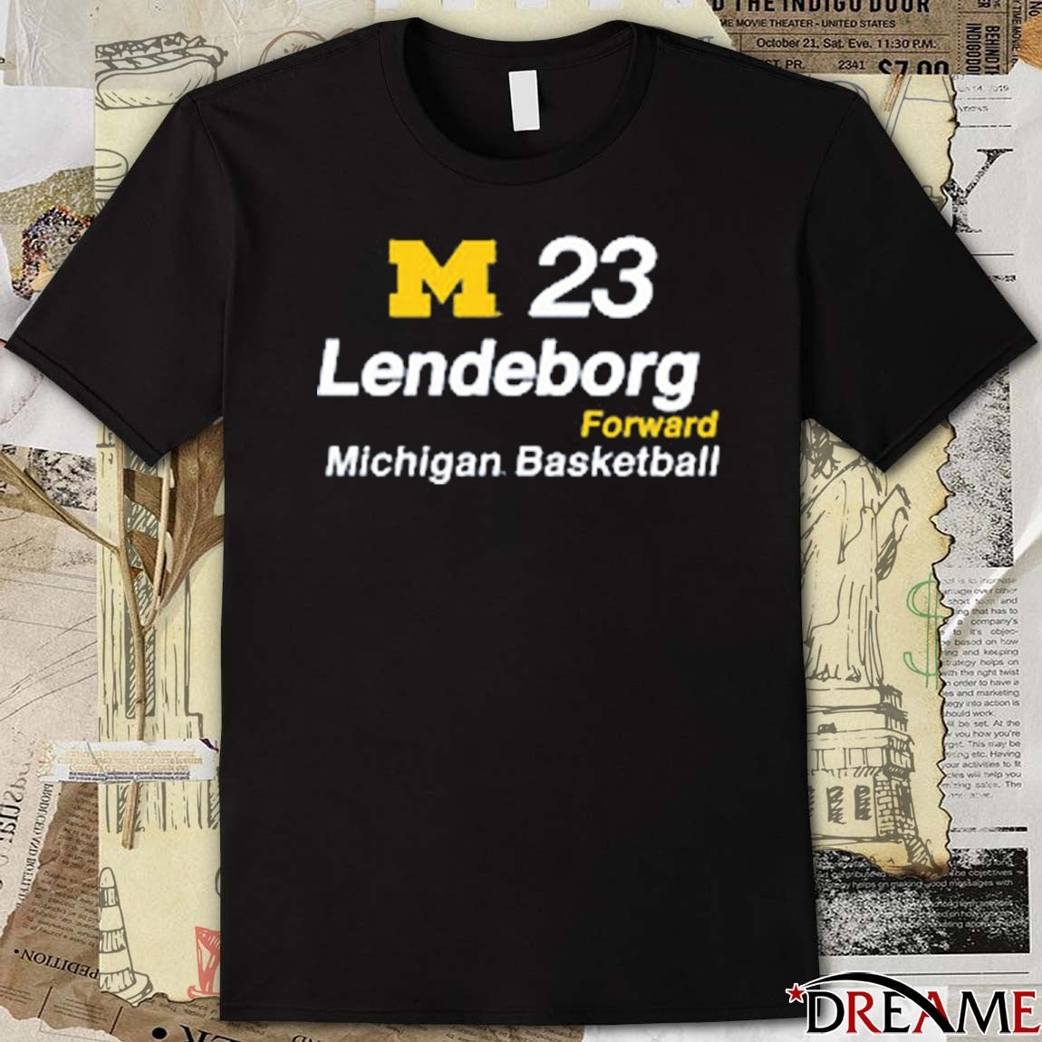 Michigan Wolverines Basketball Yaxel Lendeborg Forward 23 Modern t-shirt