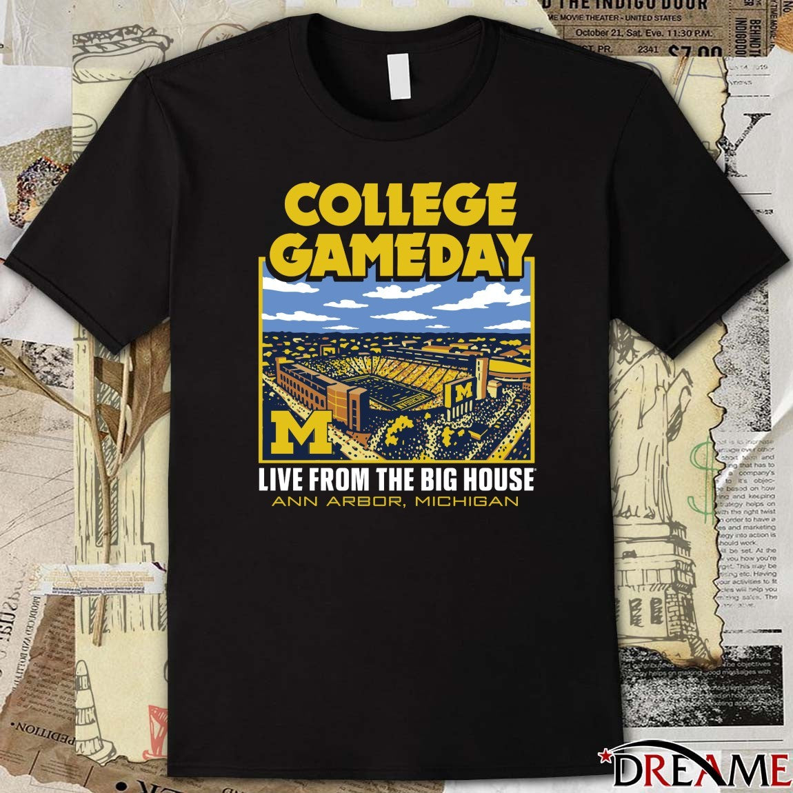 Michigan Wolverines ESPN College GameDay Live From The Big House Ann Arbor Michigan t-shirt