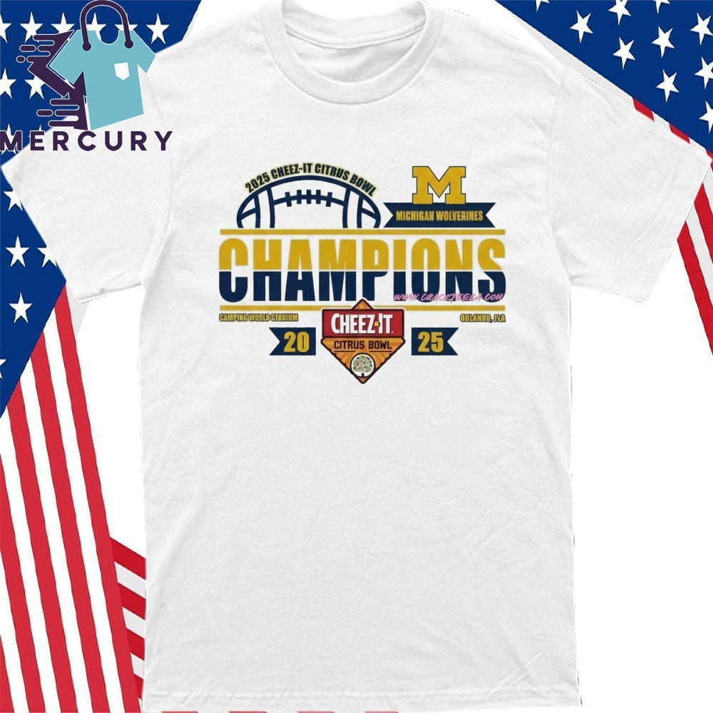 Michigan Wolverines Football 2025 Cheez-It Citrus Bowl Champions Locker Room Shirt