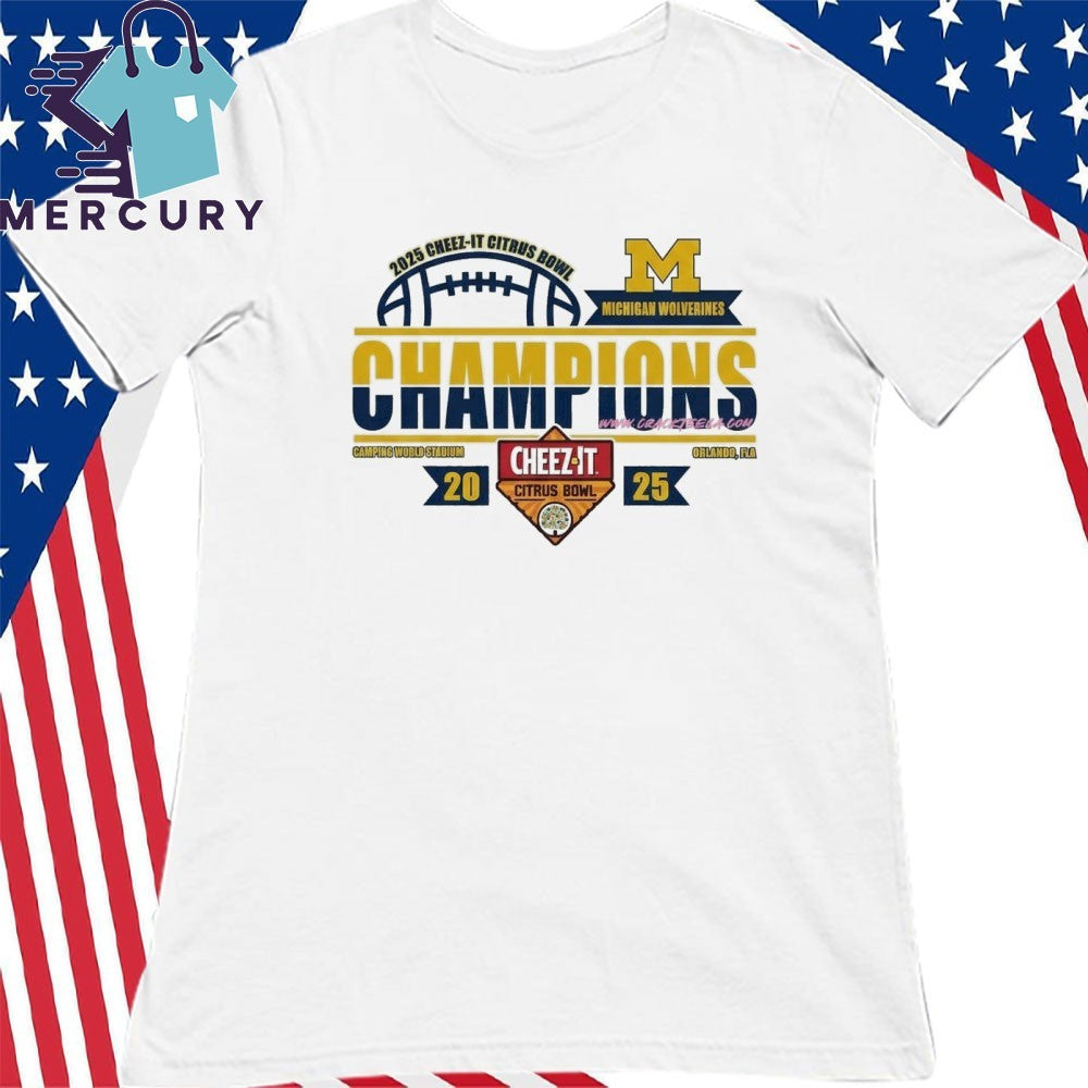 Michigan Wolverines Football 2025 Cheez-It Citrus Bowl Champions Locker Room Shirt
