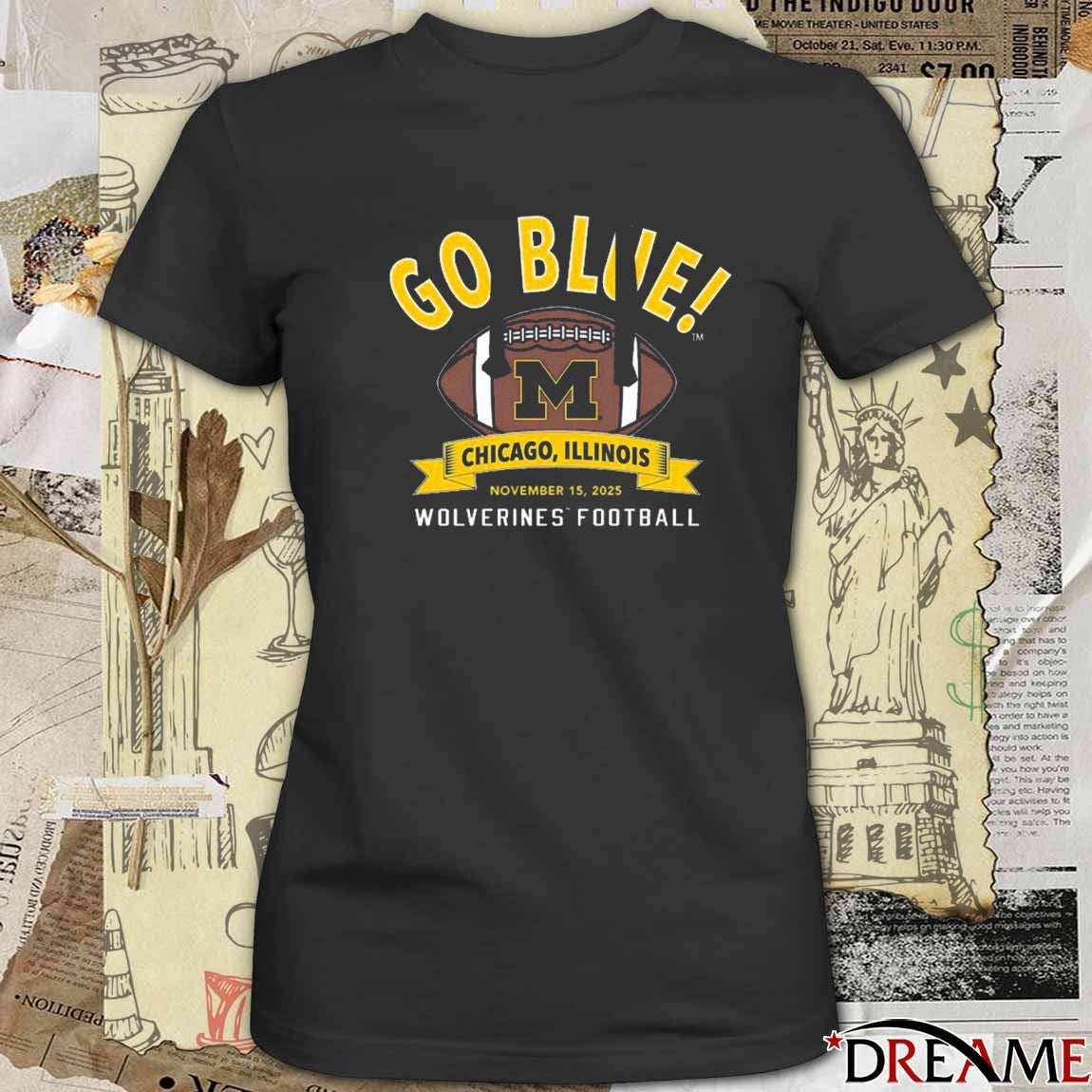Michigan Wolverines Football Go Blue Chicago, Illinois November 15, 2025 NIL t-shirt