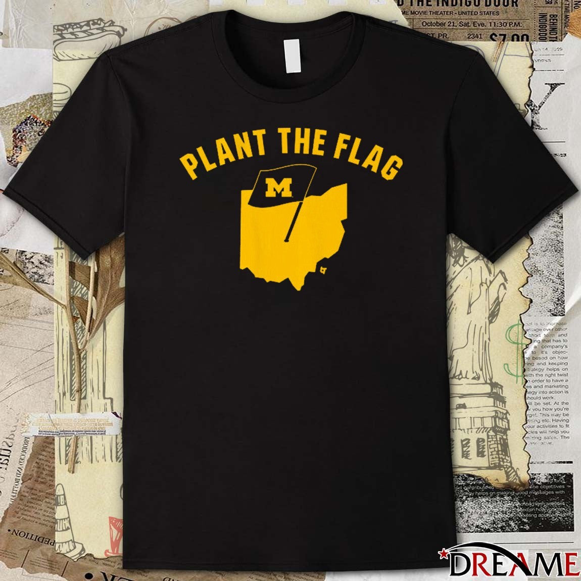 Michigan Wolverines Football Plant The Flag NCAA 2025 t-shirt