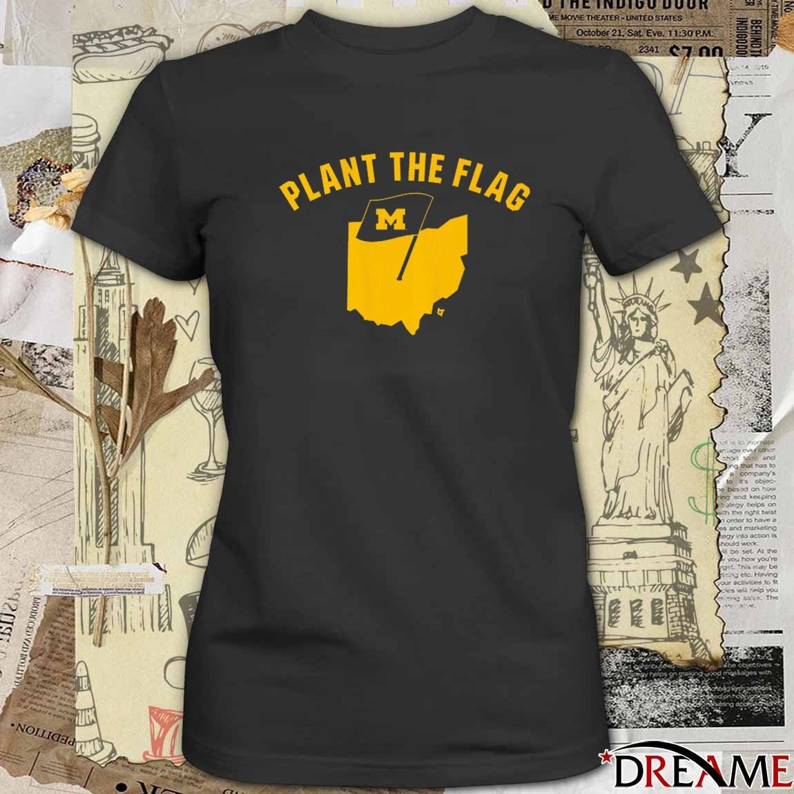 Michigan Wolverines Football Plant The Flag NCAA 2025 t-shirt