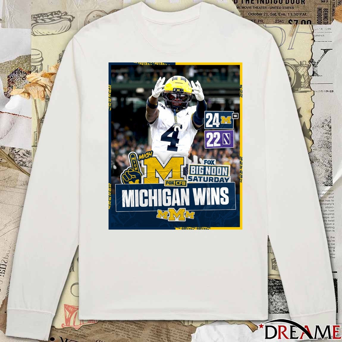 Michigan Wolverines Vs Northwestern Wildcats Final Score 24-22 November 15, 2025 Poster t-shirt