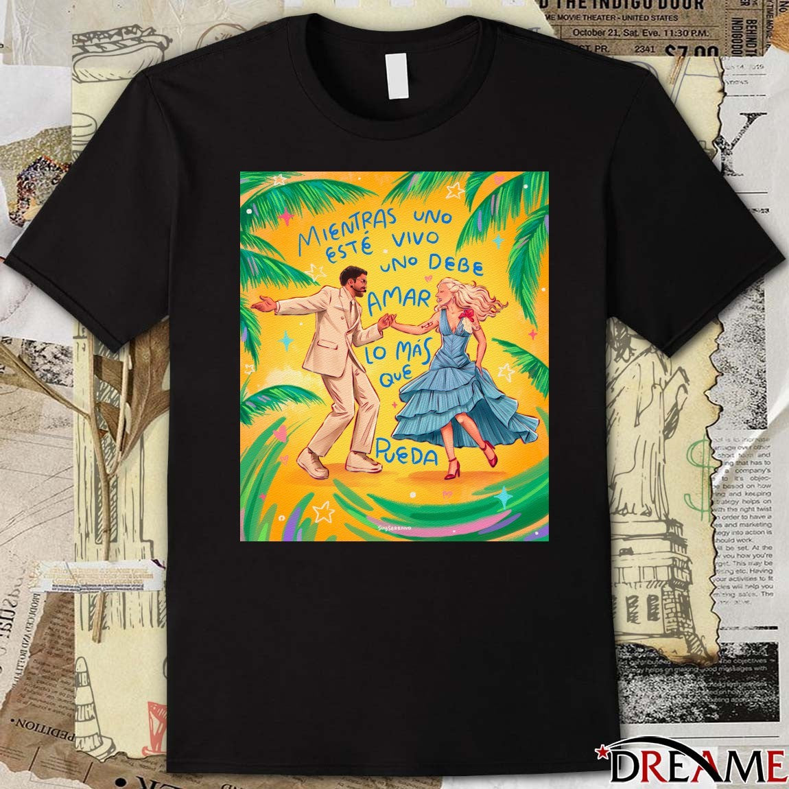 Mientras Uno Este Vivo Uno Debe Amar Lo Mas Que Pueda Bad Bunny and Lady Gaga Halftime Show 2026 Poster t-shirt