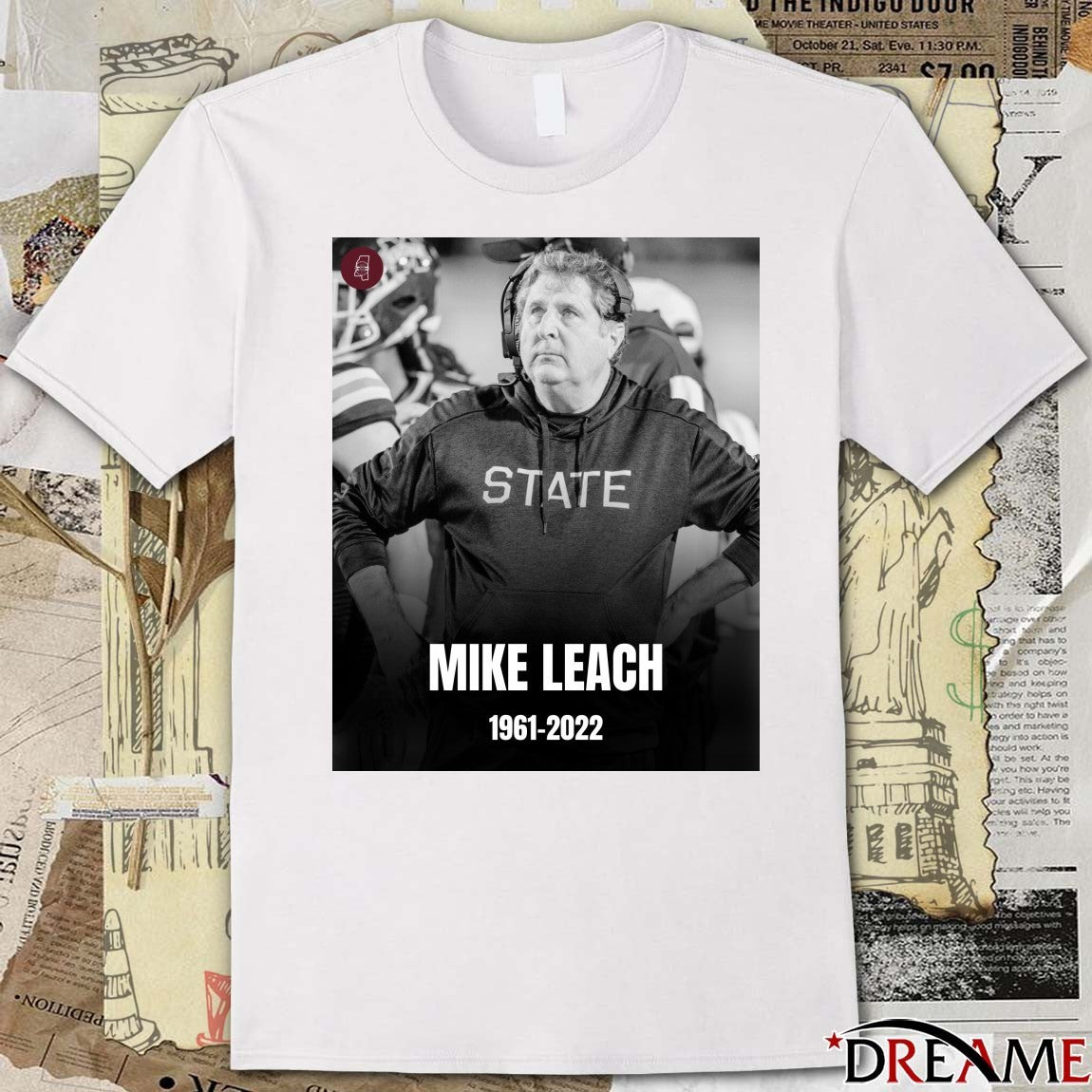 Mike Leach College Football Coach At The Age Of 61 1961 – 2022 Poster t-shirt