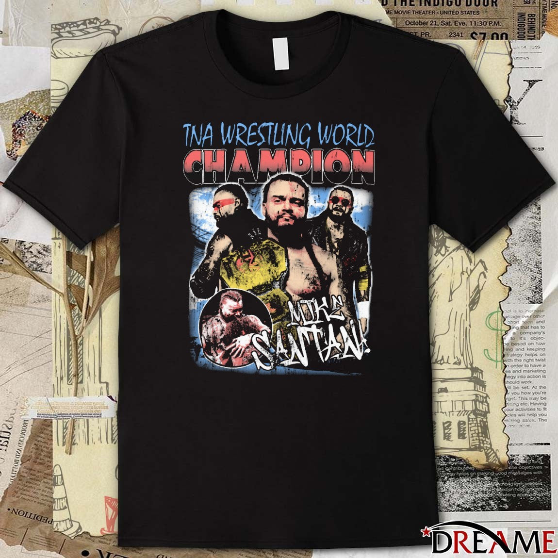 Mike Santana TNA Wrestling World Champion Vintage t-shirt