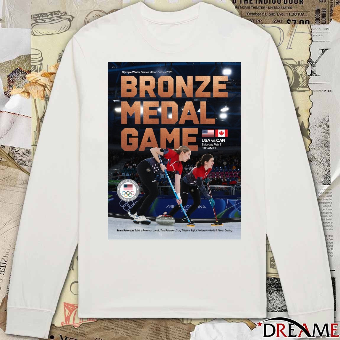 Milan Cortina Winter Olympics 2026 Bronze Medal Game USA vs CAN Feb 21 t-shirt