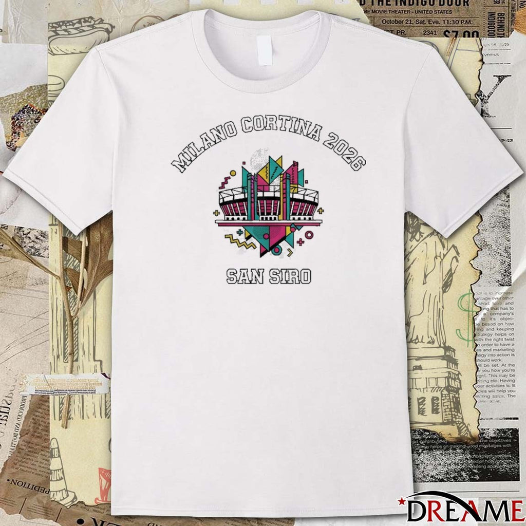 Milano Cortina 2026 San Siro Stadium Winter Games t-shirt