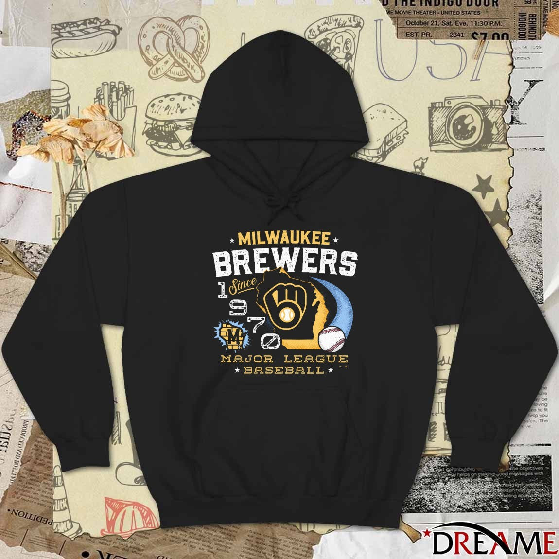 Milwaukee Brewers MLB Regional Major League Baseball Since 1970 t-shirt