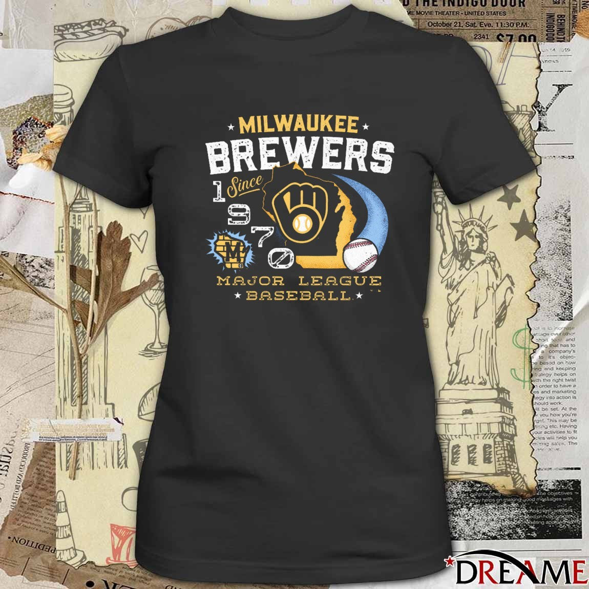 Milwaukee Brewers MLB Regional Major League Baseball Since 1970 t-shirt