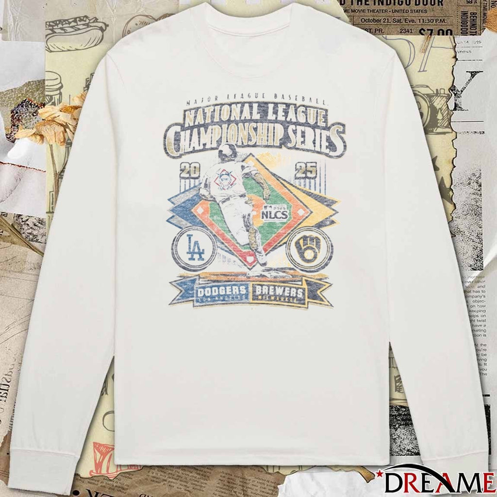 Milwaukee Brewers vs LA Dodgers MLB 2025 NLCS Matchup Dueling Vintage t-shirt