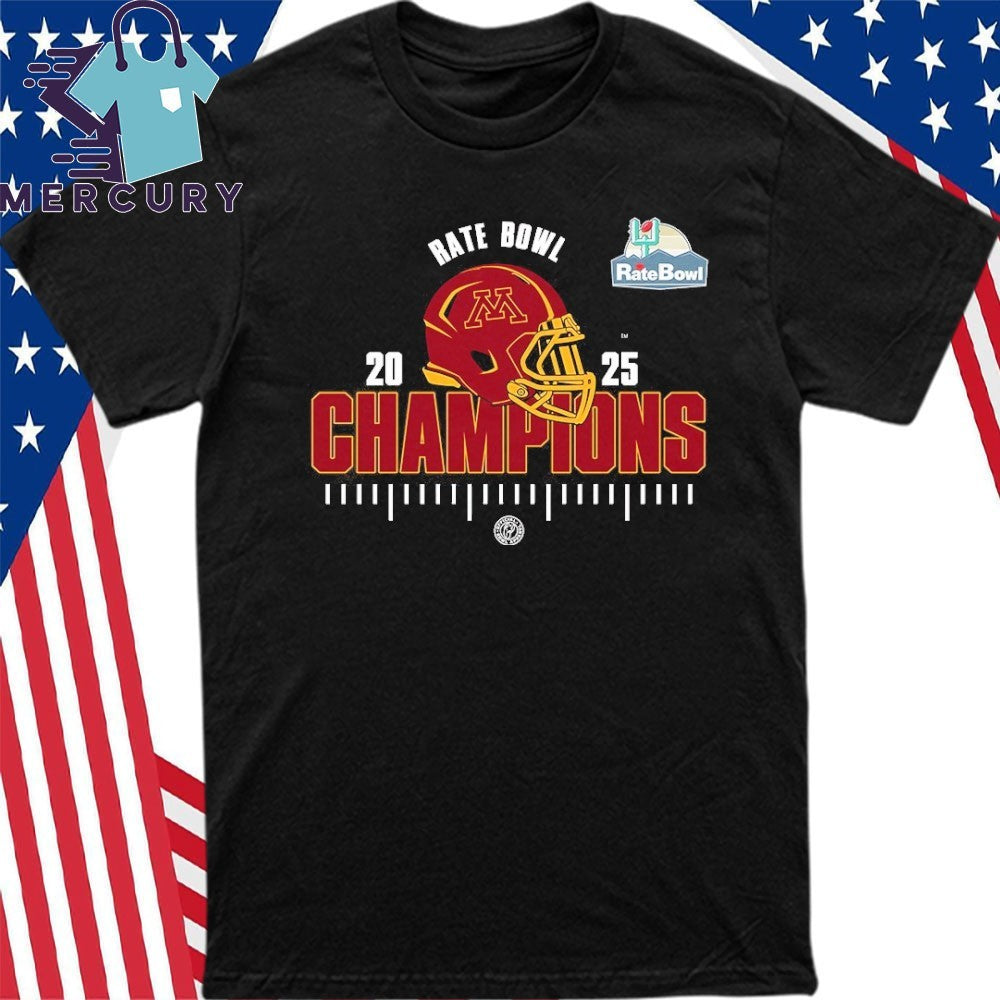 Minnesota Golden Gophers 2025 NCAA Football Rate Bowl Champions Shirt