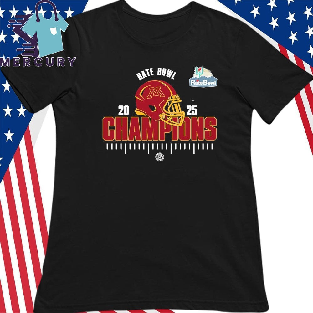 Minnesota Golden Gophers 2025 NCAA Football Rate Bowl Champions Shirt