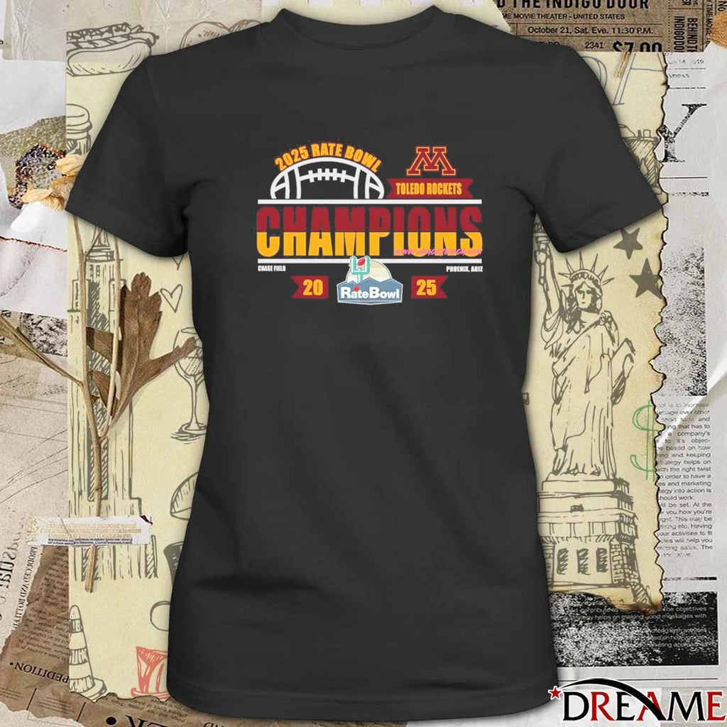 Minnesota Golden Gophers 2025 Rate Bowl At Chase Field In Phoenix Arizona Chase Field Phoenix AR t-shirt