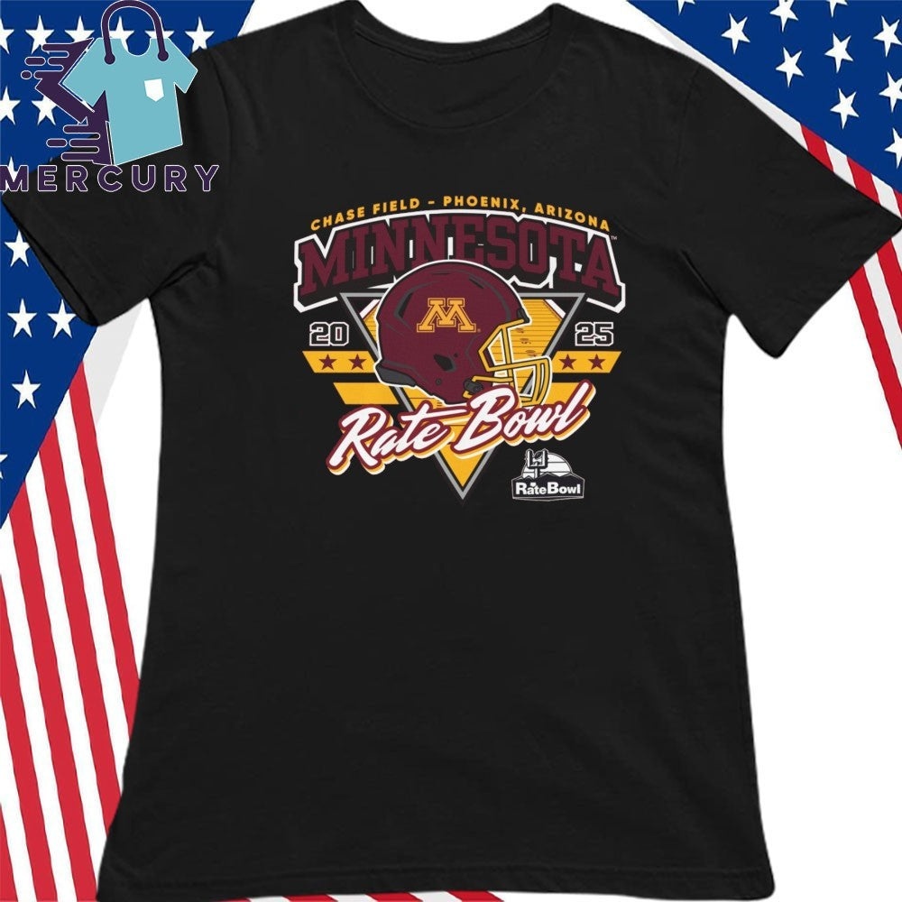 Minnesota Golden Gophers 2025 Rate Bowl Helmet Shirt