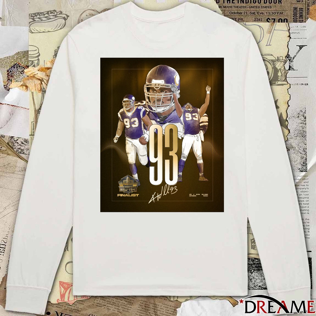 Minnesota Vikings Kevin Williams Pro Football Hall of Fame Class of 2026 Finalist Signature Poster t-shirt
