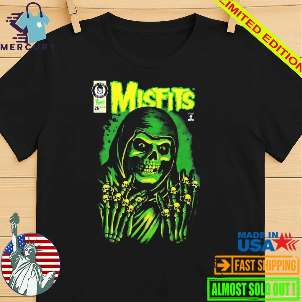Misfits X Yesterdays WonderCon Anaheim 2026 Exclusives Emerald Hell Crimson Ghost Reaper Shirt
