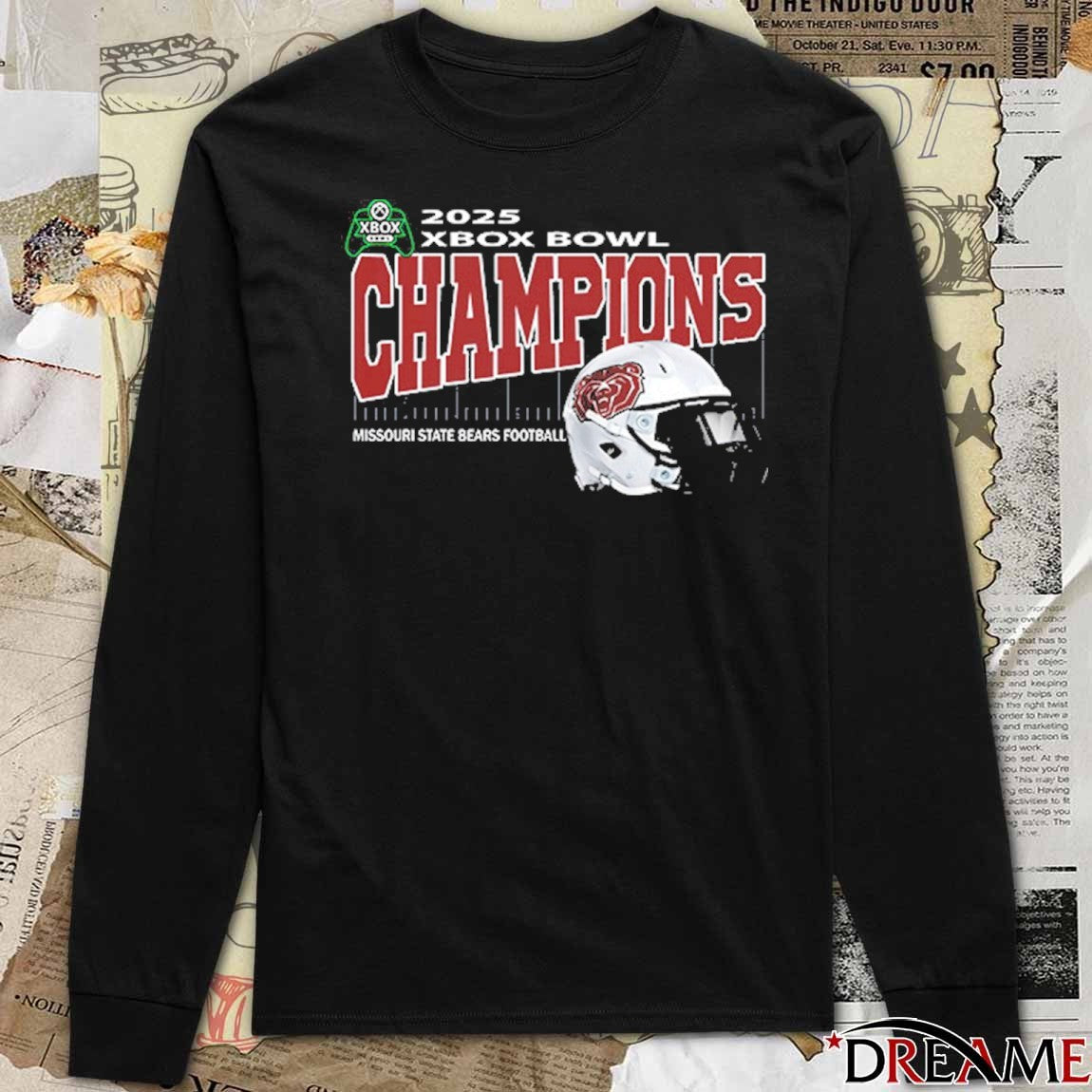 Missouri State Bears 2025 Xbox Bowl Champions Ford Center Frisco Texas December 18th Helmet t-shirt