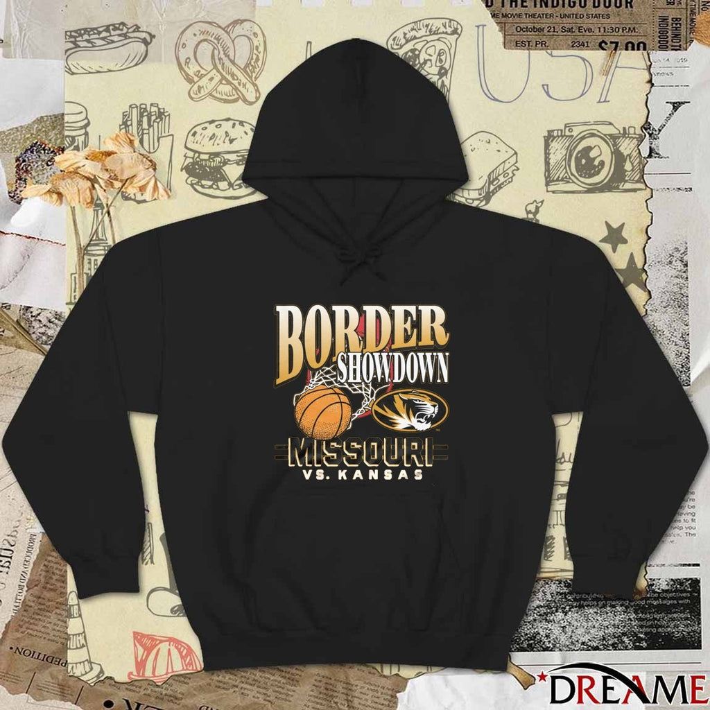 Missouri Tigers Basketball Vs Kansas Jayhawks Border Showdown 2025 t-shirt