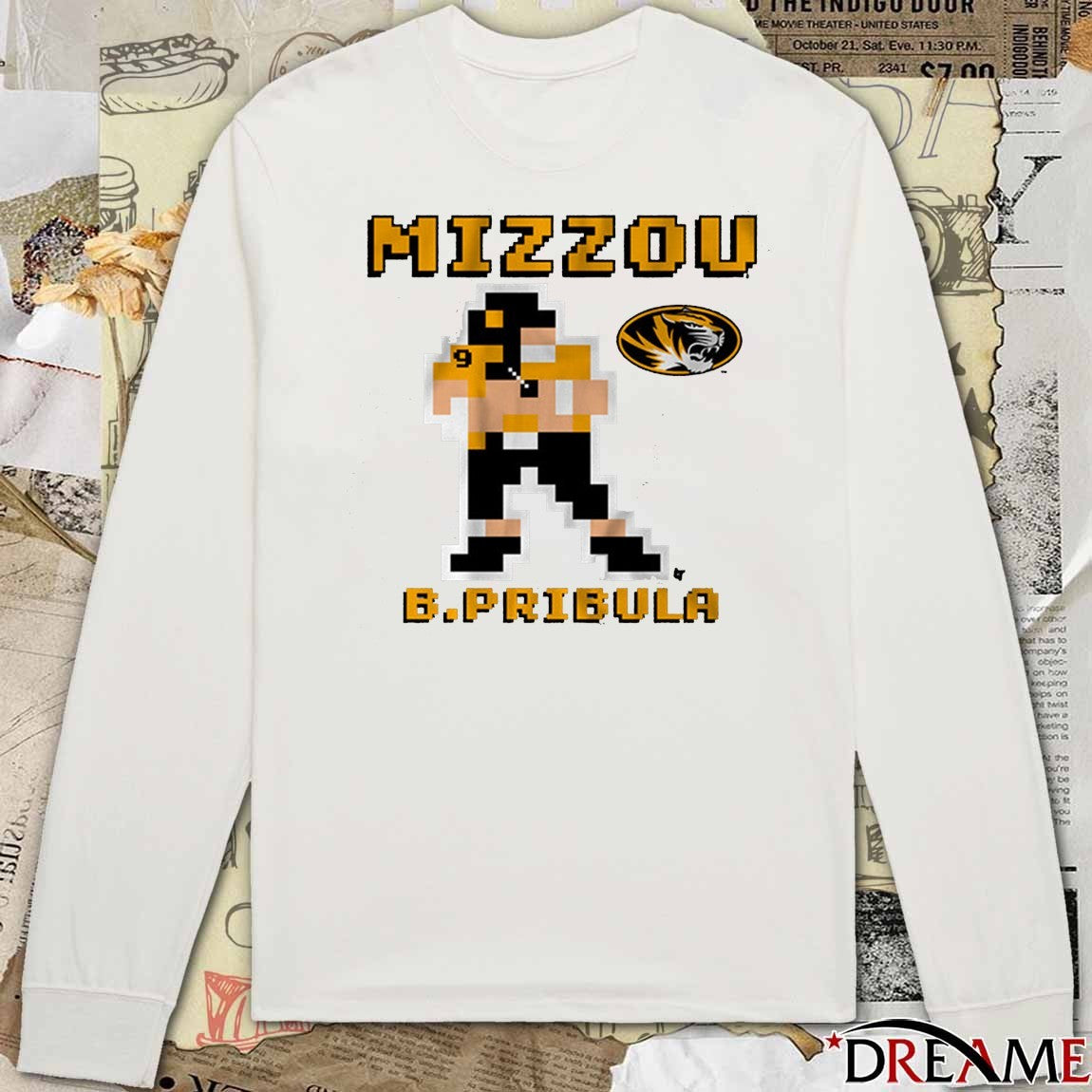 Missouri Tigers Football NCAA Beau Pribula Retro Baller t-shirt