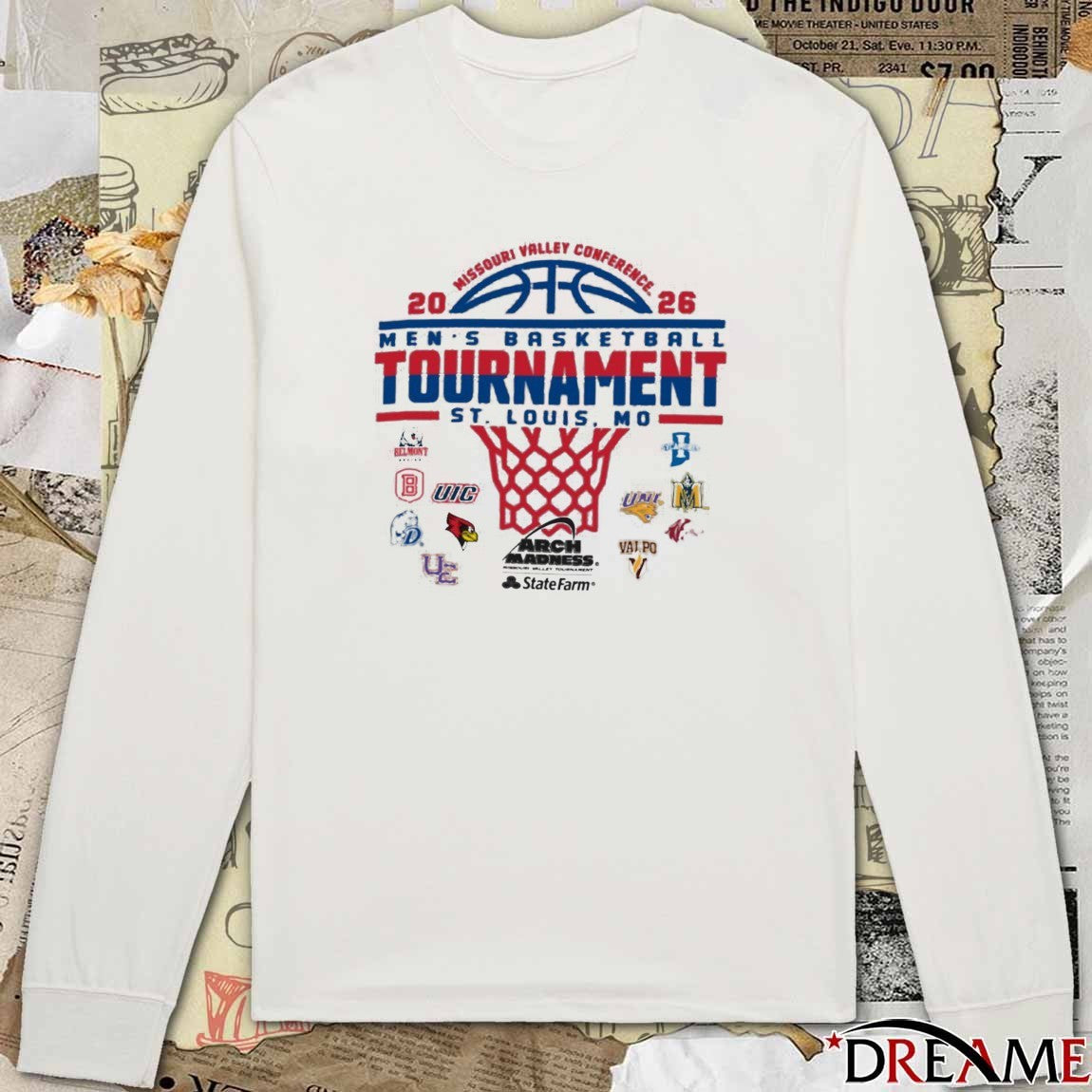 Missouri Valley Conference Men’s Basketball Tournament Championship St Louis MO t-shirt