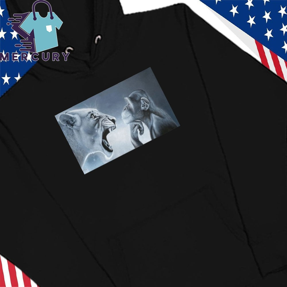 Monkey And Lion Stare Meme Meme Shirt