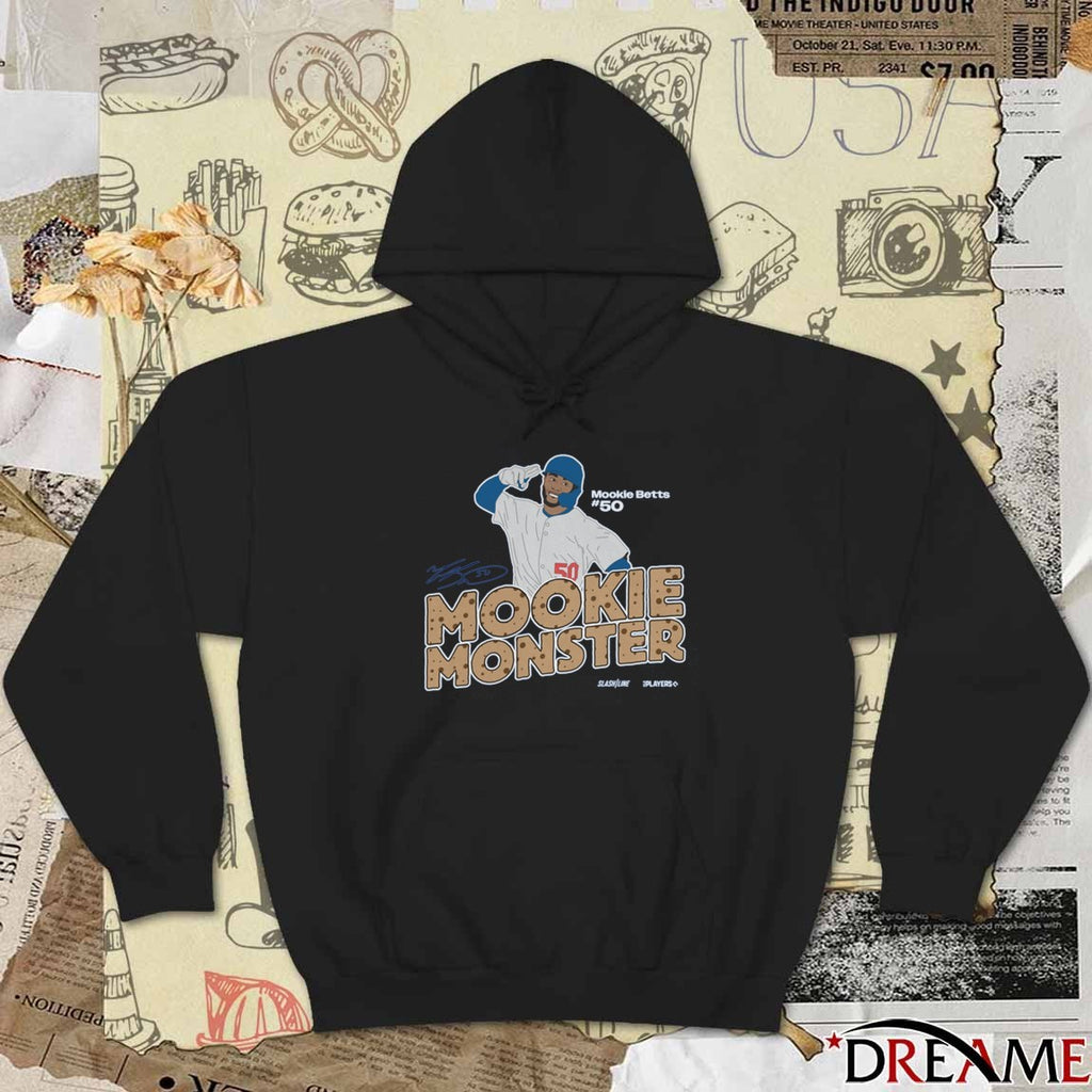 Mookie Monster Mookie Betts Los Angeles Dodgers MLB Slash Line Signature Painting t-shirt