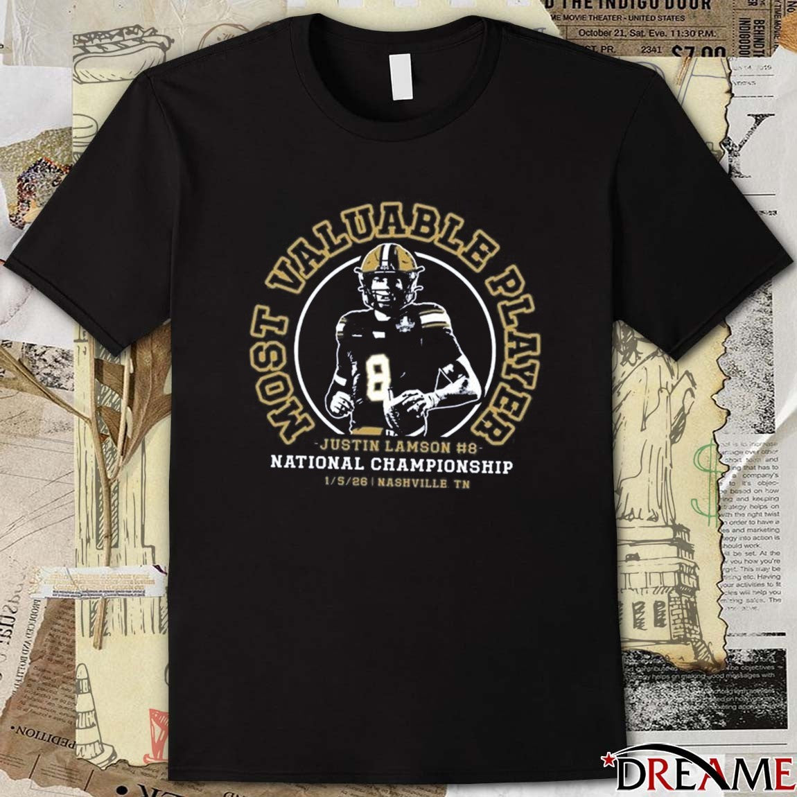 Most Valuable Player Justin Lamson National Championship Nashville TN t-shirt