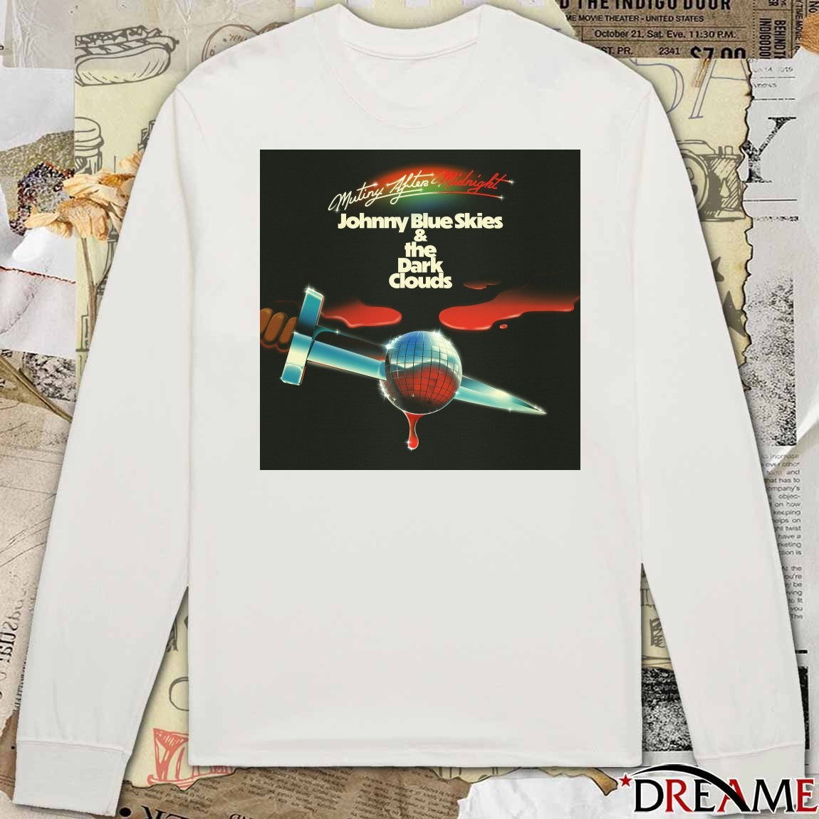 Mutiny After Midnight Johnny Blue Skies and the Dark Clouds Poster 2026 t-shirt