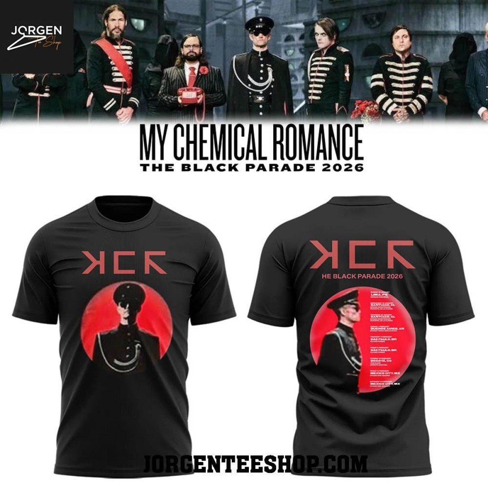 My Chemical Romance 2026 The Black Parade Schedule Tour Two Sided Shirt