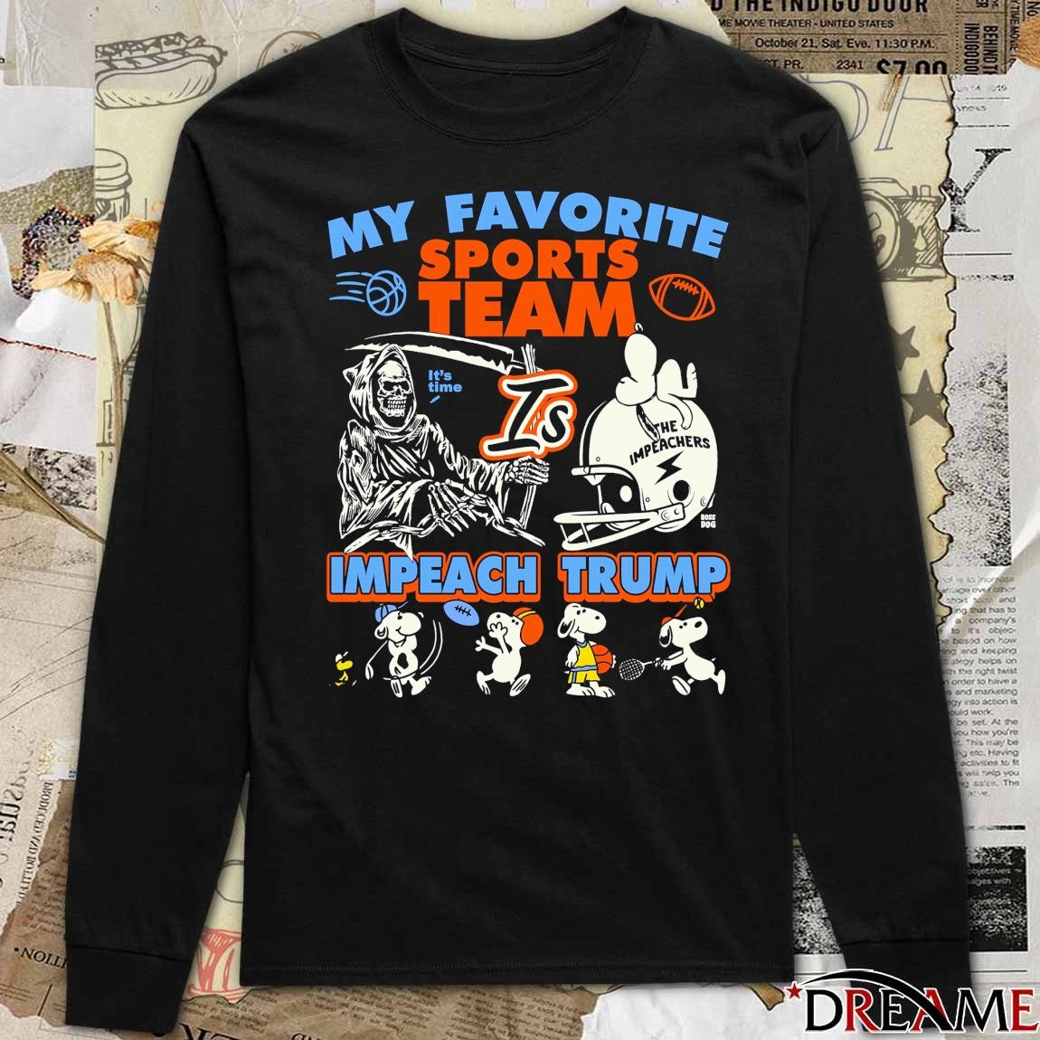 My Favorite Sports Team Is Impeach Trump It’s Time The Impeachers t-shirt