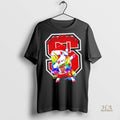 Official Nc State Wolfpack Football X Unicorn Santa Hat Dabbing Merry Christmas Shirt