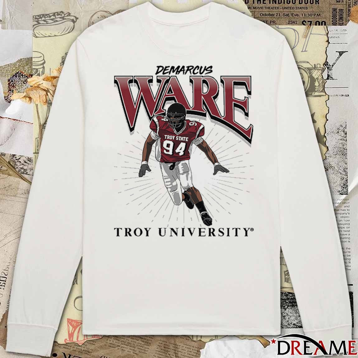 NCAA Football Troy Demarcus Ware Individual Caricature t-shirt