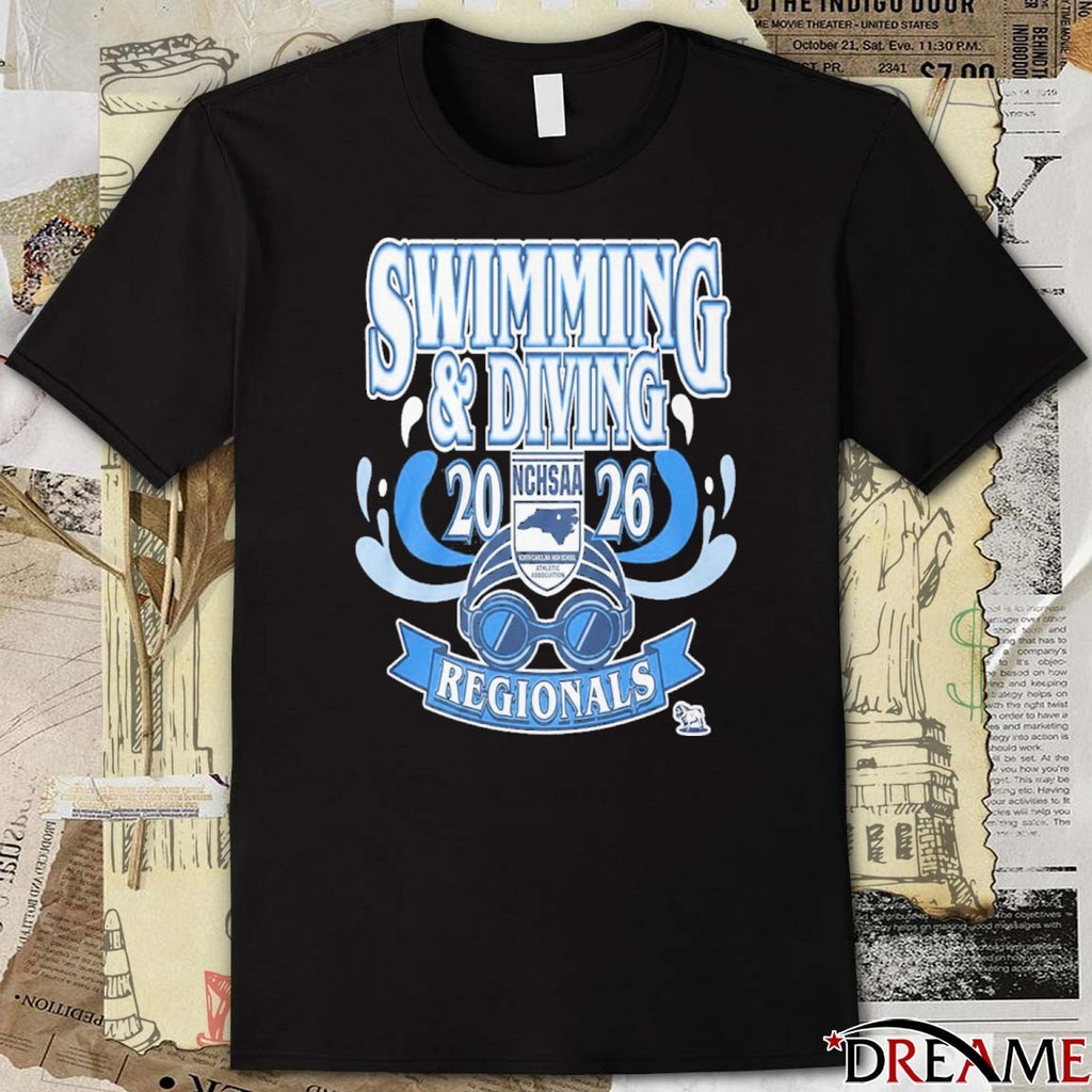 NCHSAA Swimming Diving Regionals 2026 t-shirt