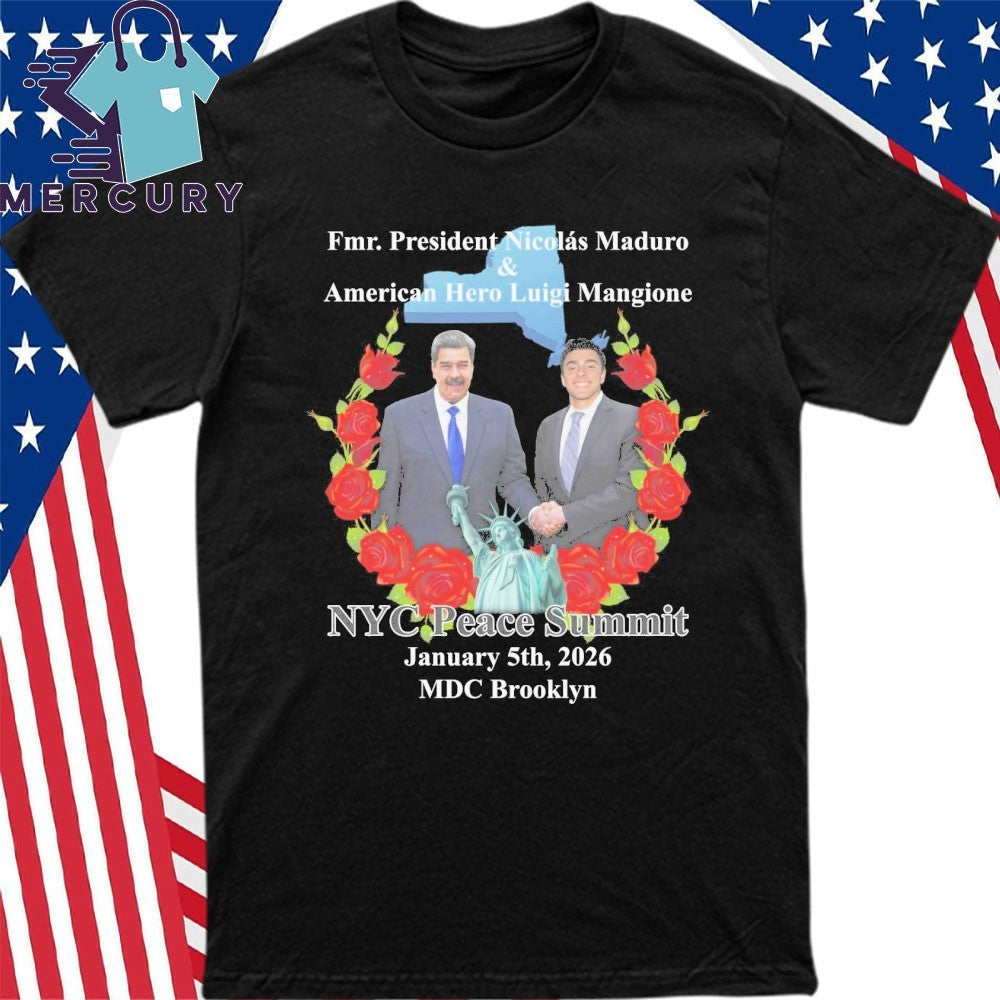 NYC Peace Summit Fmr. President Nicolás Maduro & American Hero Luigi Mangione Shirt