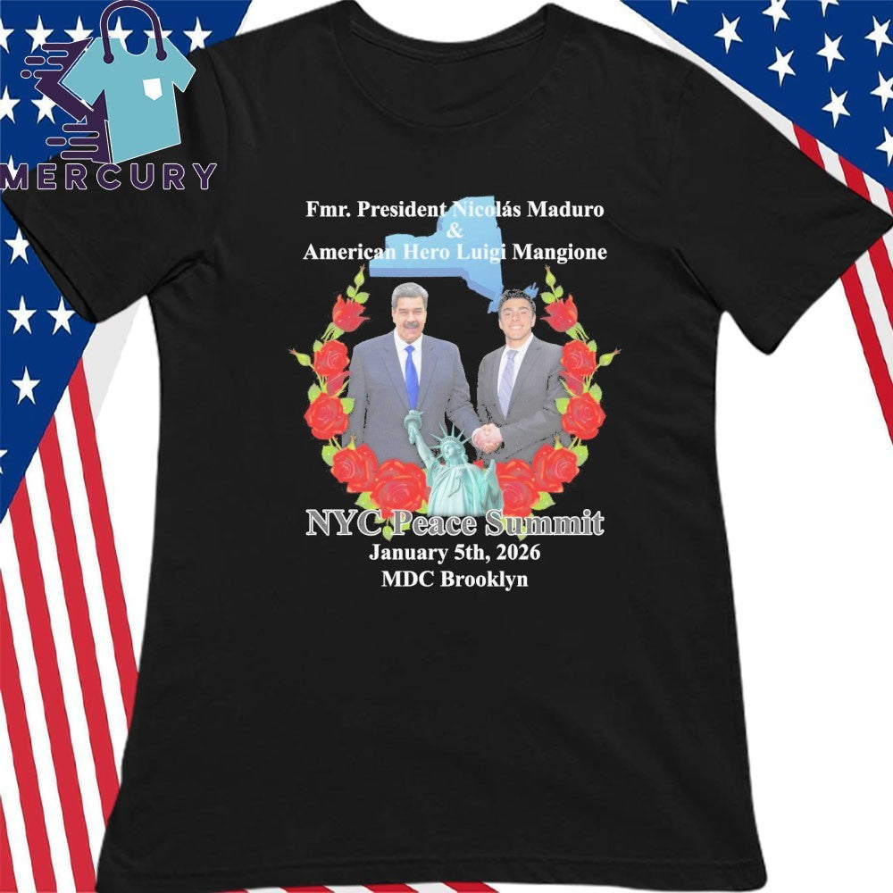 NYC Peace Summit Fmr. President Nicolás Maduro & American Hero Luigi Mangione Shirt