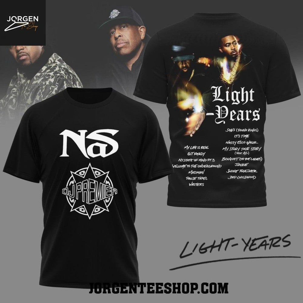Nas And DJ Premier Light Years 2025 Album Shirt