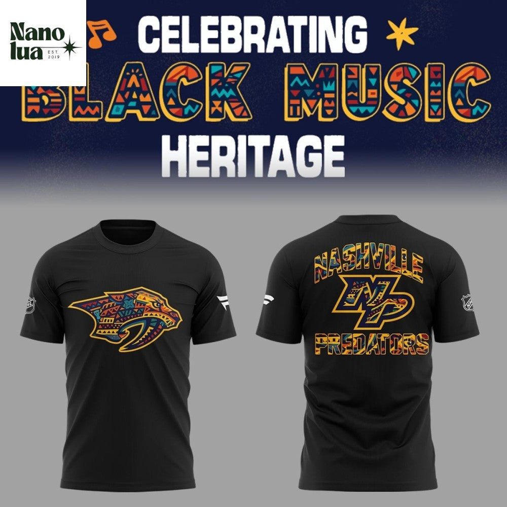 Nashville Predators 2026 Black Music Heritage Night Shirt